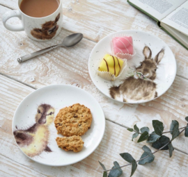 2 Gebaksborden Bunny & Duckling Wrendale Designs