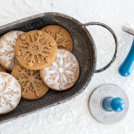 3 Snowflake Cookie Stamps - Nordic Ware