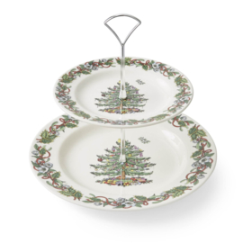 2-laags Etagère Christmas Tree Wreath - Spode