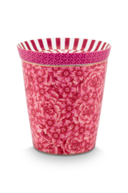 Beker & Theetip Royal Flower Dark Pink - Pip Studio