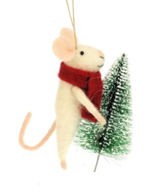 Decoratie Muis met Kerstboom Meander