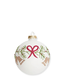 Kerstbal Abella Wreath White - GreenGate