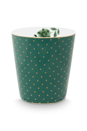 Beker & Theetip Royal Dots Green Pip Studio