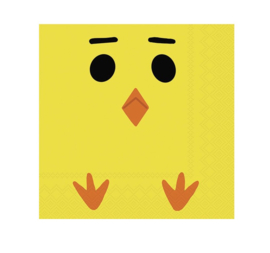 Cocktail Servetten Yellow Chick Ihr