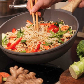 Wok Taupe 28 cm. Cookut