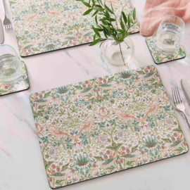 4 Placemats Morris & Co Strawberry Thief Pimpernel