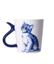 Mok Kattenstaart Vriendelijk Heinen Delfts Blauw