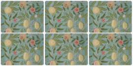 6 Placemats (30,5 cm.) - Pimpernel Fruit Blue