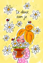 Wenskaart Ik Denk Aan Je Blond Amsterdam