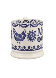 1/2 Pt Mug Blue Hen & Border Mum Emma Bridgewater