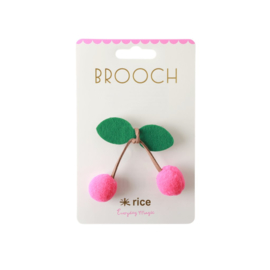 Broche Kers Fuchsia - Rice