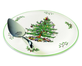 Taartbord & Taartschep - Spode Christmas Tree