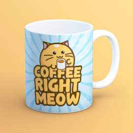 Mok 'Coffee Right Meow' - Fuzzballs