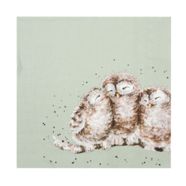 Servetten Owl Together Wrendale Design
