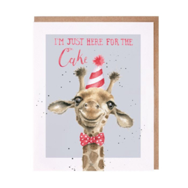 Verjaardagskaart Here for the Cake Wrendale Designs