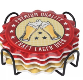 Onderzetters Bier in Houder