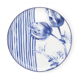 Dinerbord Tulip Stripes - Heinen Delfts Blauw