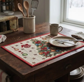 Placemat Kerstboom Wurm