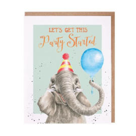 Verjaardagskaart 'Let's Get This Party Started' - Wrendale Designs