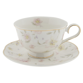 Kop & Schotel Tableware Flowers (0,2 l.) - Clayre & Eef