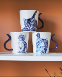 Mok Kattenstaart Heinen Delfts Blauw