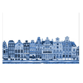 Placemat Grachtenpanden - Heinen Delfts Blauw