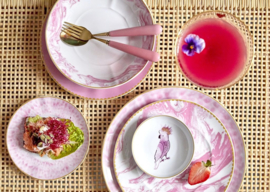 Ontbijtbord Marble Bubblegum Pink - Rice