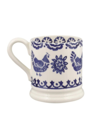 1/2 Pt Mug Blue Hen & Border Mum Emma Bridgewater