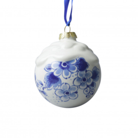 Kerstbal Sneeuw - Heinen Delfts Blauw