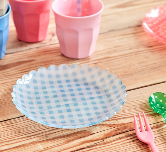 Gebaksbord Soft Blue Rice