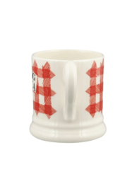 1/2 Pt Mok Red Gingham Good Tea Emma Bridgewater