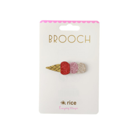 Broche Glitter IJsje Roze - Rice