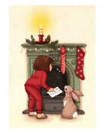 Ansichtkaart Waiting for Santa Belle & Boo