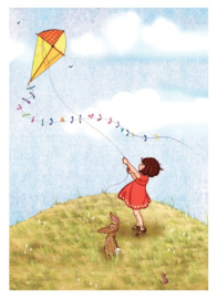 Ansichtkaart Fly a Kite Belle & Boo
