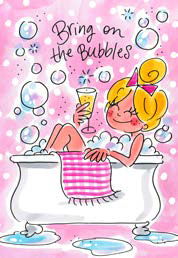 Wenskaart Bring on the Bubbles Blond Amsterdam