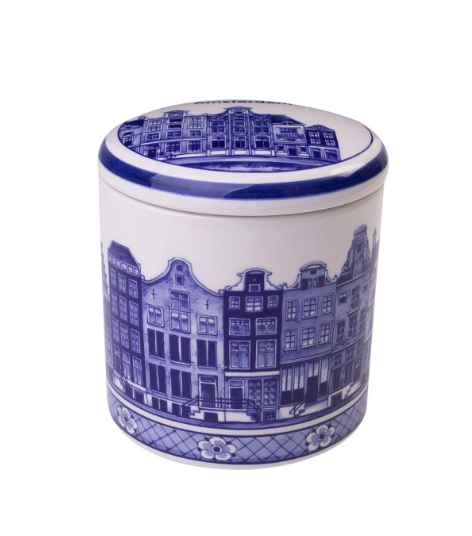 Voorraadpot Grachtenpanden Heinen Delfts Blauw