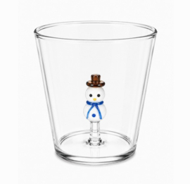 Glas met Decoratie Sneeuwpop