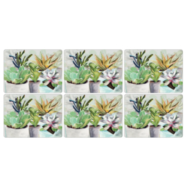 6 Placemats (30,5 cm.) - Pimpernel Succulents