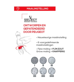 Peper- & Zoutmolen Duo Paris Chocolat Peugeot