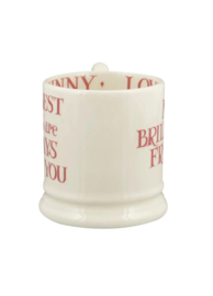 1/2 Pt Mok My Brilliant Friend Pink Toast Emma Bridgewater