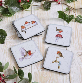 6 Onderzetters Festive Friends Wrendale Designs Pimpernel