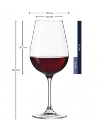 Rode Wijnglas Tivoli 580 ml. - Leonardo