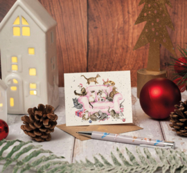 Kaartje Meowy Christmas Wrendale Designs