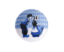 Magneet Kissing Couple Heinen Delfts Blauw