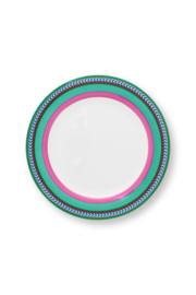 Ontbijtbord Chique Stripes Pink Green - Pip Studio