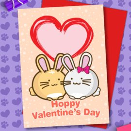 Kaart 'Hoppy Valentine's Day' - Fuzzballs