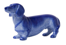 Decoratie Dachshund Heinen Delfts Blauw