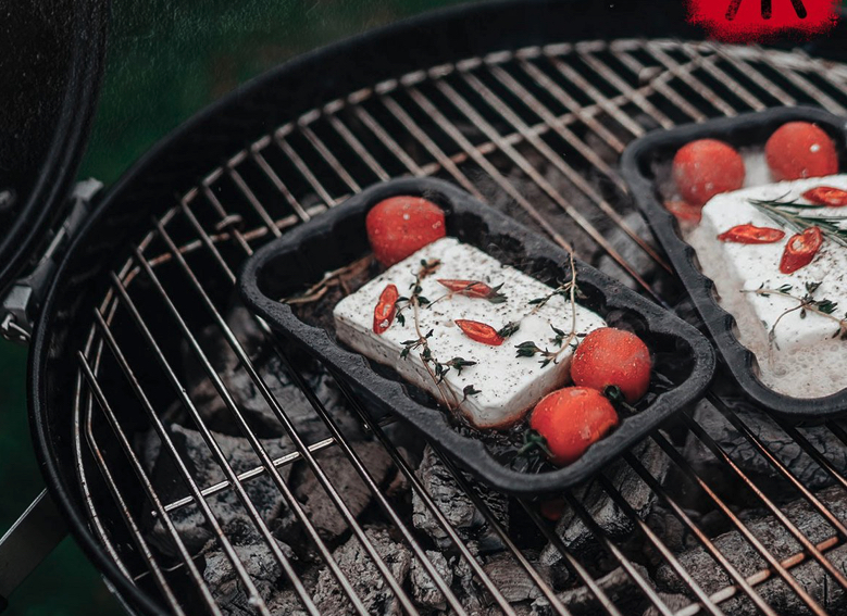 Geëmailleerde BBQ-schaal FMprofessional