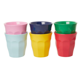 Set 6 Melamine Bekers Medium - Rice