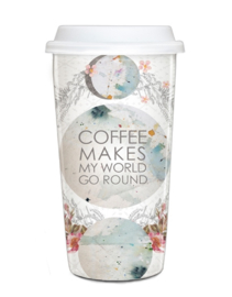 Travel Mug World Go Round - Papaya Art